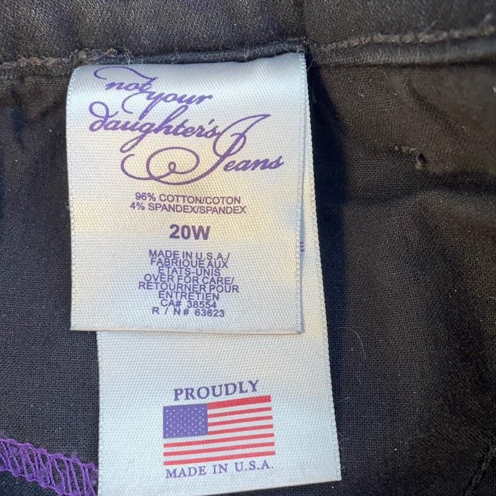 Not Your Daughters Jeans-Black Jean capris made in the USA